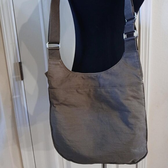 Brown Baggallini Classic 3-Zip Crossbody Purse nylon bag utility gorpcore - Picture 3 of 5